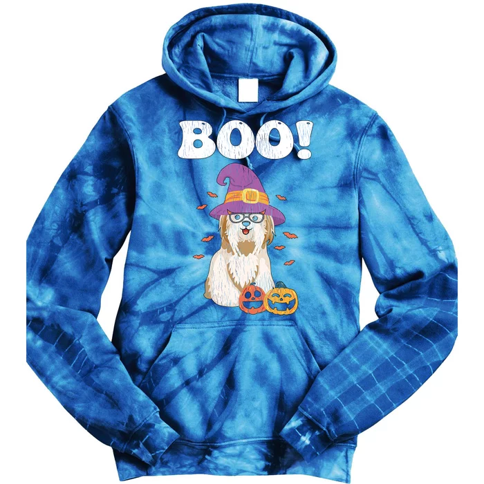 Vintage Dog Is My Boo Witch Poodles Dog Mom Dad Halloween Great Gift Tie Dye Hoodie