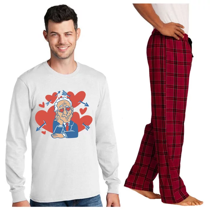 Valentine's Day Joe Biden Funny Long Sleeve Pajama Set