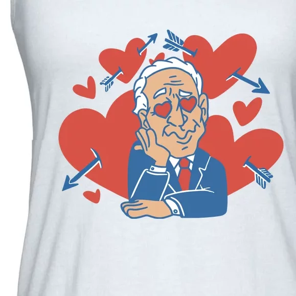 Valentine's Day Joe Biden Funny Ladies Essential Flowy Tank