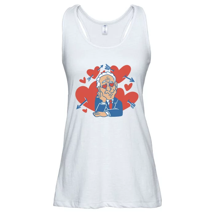 Valentine's Day Joe Biden Funny Ladies Essential Flowy Tank