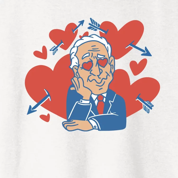 Valentine's Day Joe Biden Funny Women's Crop Top Tee