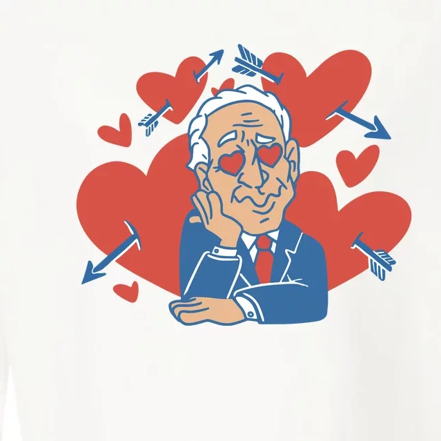 Valentine's Day Joe Biden Funny Cropped Pullover Crew