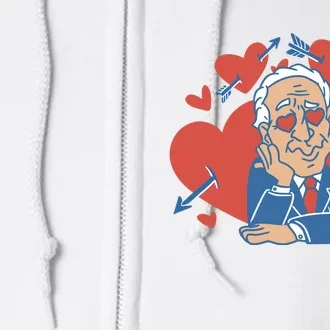 Valentine's Day Joe Biden Funny Full Zip Hoodie