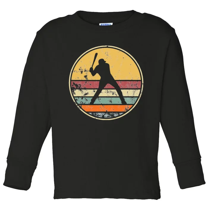 Vintage Design Jersey Baseball Player Toddler Long Sleeve Shirt