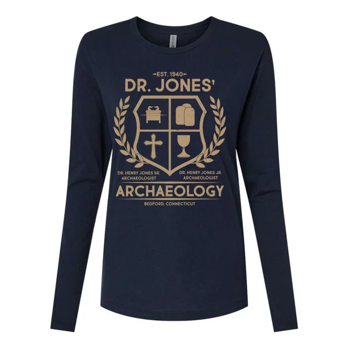 Vintage Dr. Jones Archaeology EST 1940 Womens Cotton Relaxed Long Sleeve T-Shirt