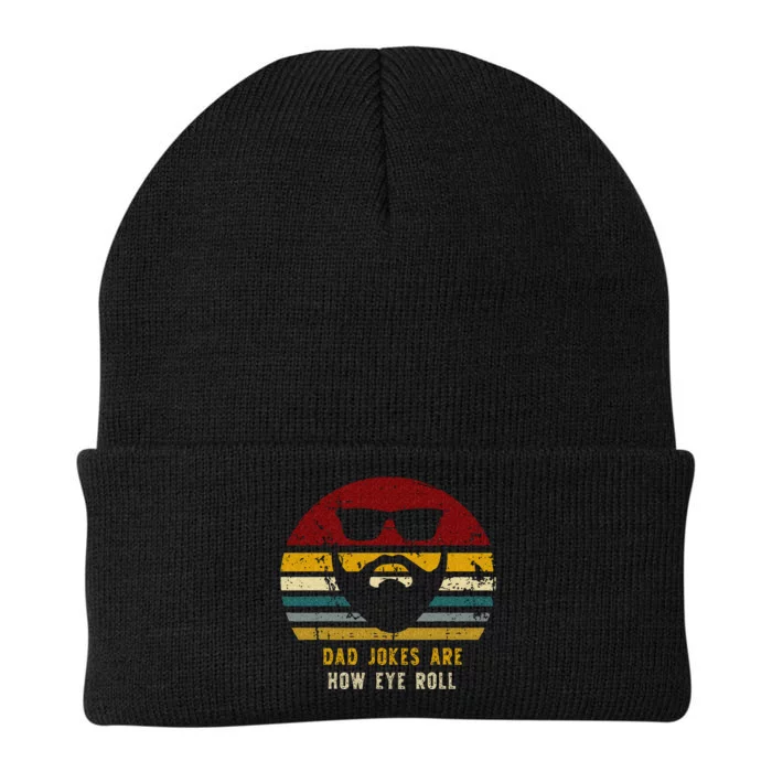 Vintage Dad Jokes Are How Eye Roll Funny Dads Knit Cap Winter Beanie