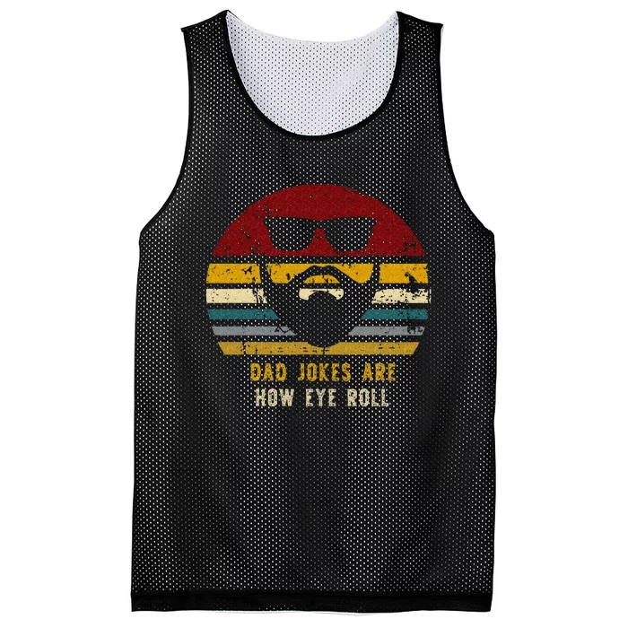 Vintage Dad Jokes Are How Eye Roll Funny Dads Mesh Reversible Basketball Jersey Tank