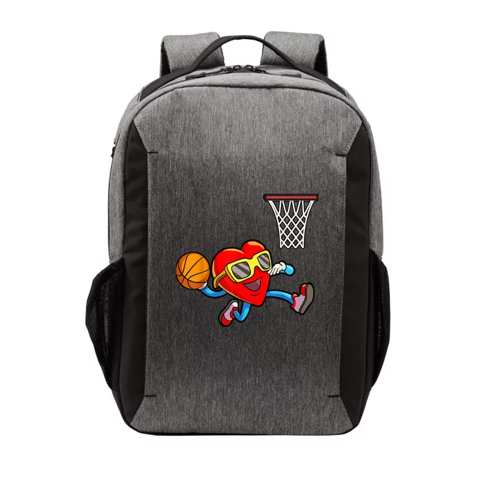 Valentines Day K.i.d.s Boys M.e.n Heart Dunking Basketball Vector Backpack