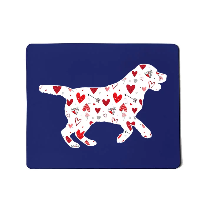 Valentines Day Labrador Hearts Puppy Dog Lover Mousepad