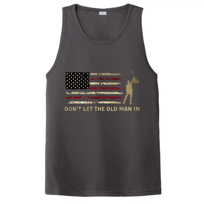 Vintage DonT Let The Old Man In American Flag Guitar Performance Tank