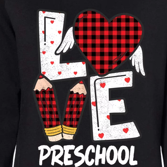 Valentines Day Love Preschool Plaid Leopard Teacher Life Gift Womens California Wash Sweatshirt