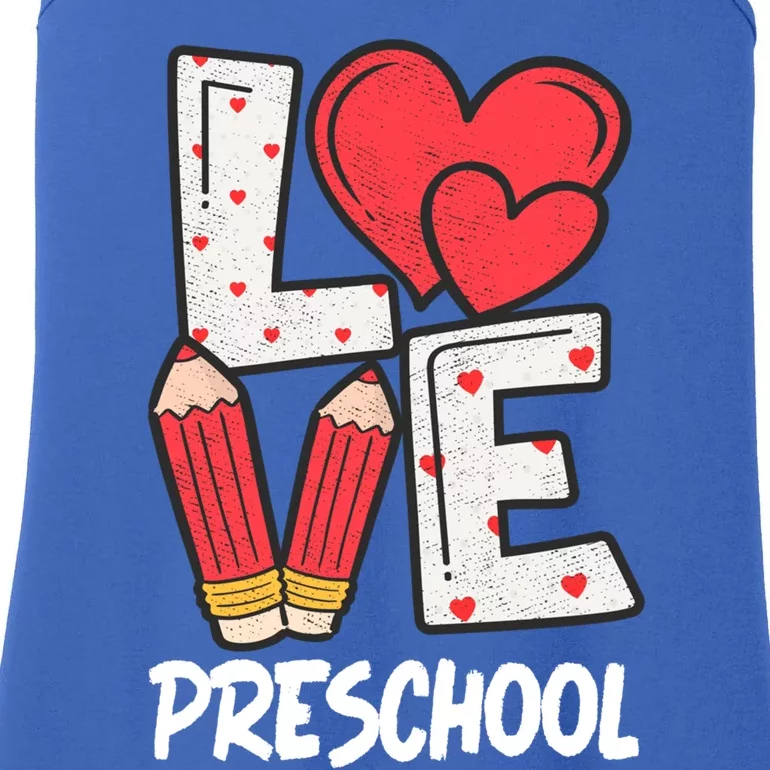 Valentines Day Love Preschool Squad Teacher Life Heart Meaningful Gift Ladies Essential Tank