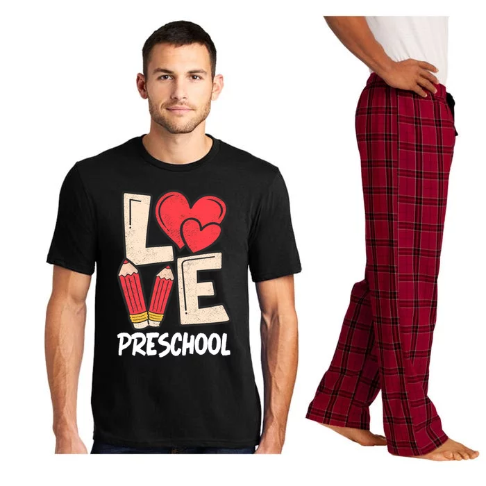 Valentines Day Love Preschool Squad Teacher Life Heart Gift Pajama Set