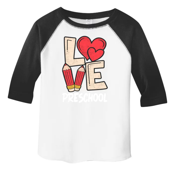 Valentines Day Love Preschool Squad Teacher Life Heart Gift Toddler Fine Jersey T-Shirt