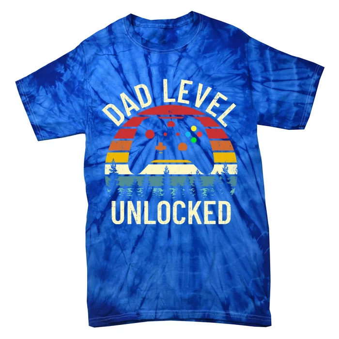 Vintage Dad Leveling Unlocked Funny Gamer New Daddy Father Great Gift Tie-Dye T-Shirt