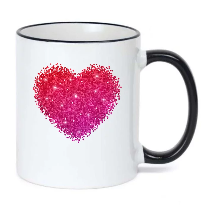 Valentines Day Love Heart Cute Romantic Gift Black Color Changing Mug