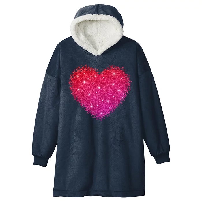 Valentines Day Love Heart Cute Romantic Gift Hooded Wearable Blanket