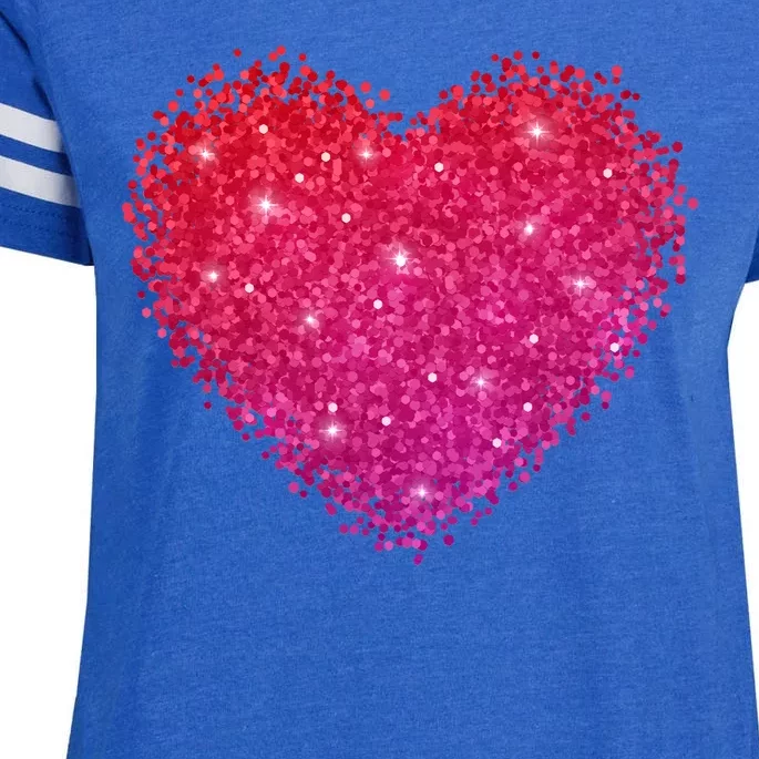 Valentines Day Love Heart Cute Romantic Gift Enza Ladies Jersey Football T-Shirt