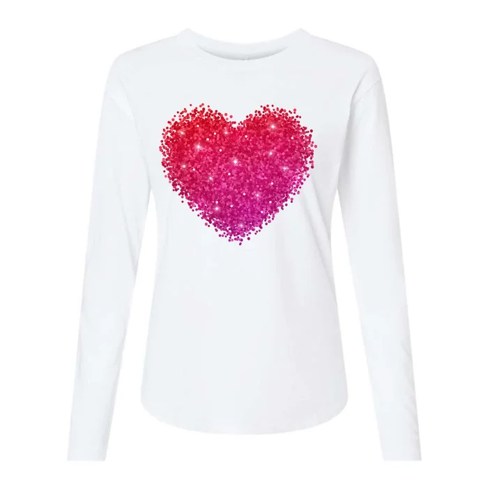 Valentines Day Love Heart Cute Romantic Gift Womens Cotton Relaxed Long Sleeve T-Shirt