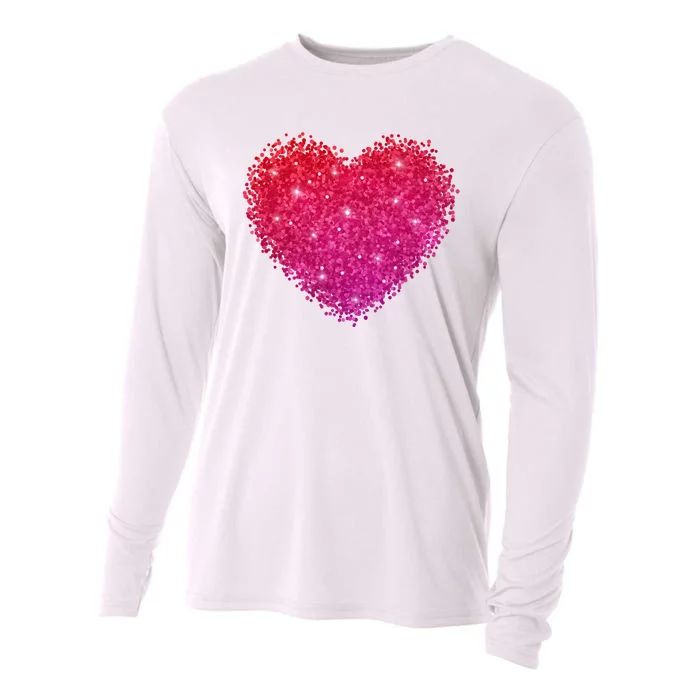 Valentines Day Love Heart Cute Romantic Gift Cooling Performance Long Sleeve Crew