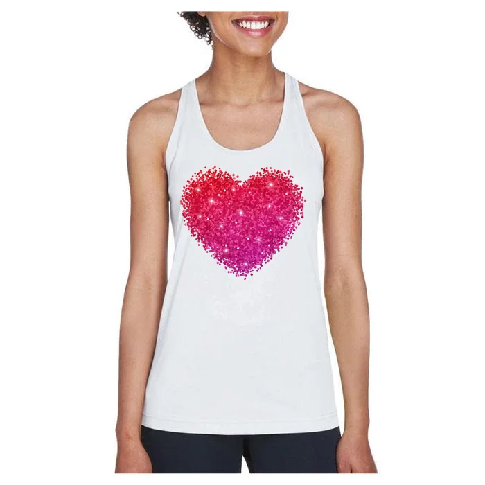 Valentines Day Love Heart Cute Romantic Gift Women's Racerback Tank