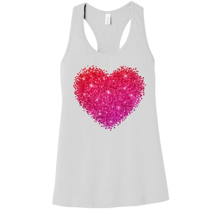 Valentines Day Love Heart Cute Romantic Gift Women's Racerback Tank