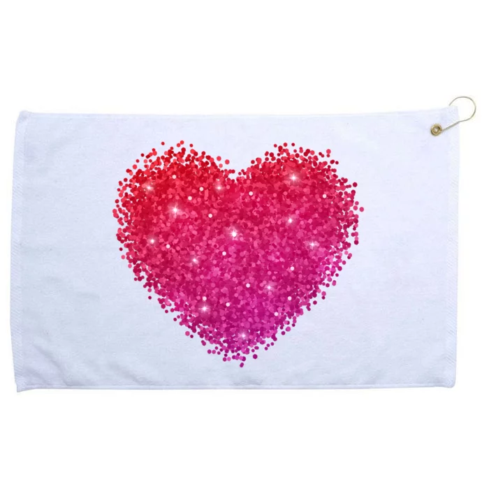 Valentines Day Love Heart Cute Romantic Gift Grommeted Golf Towel