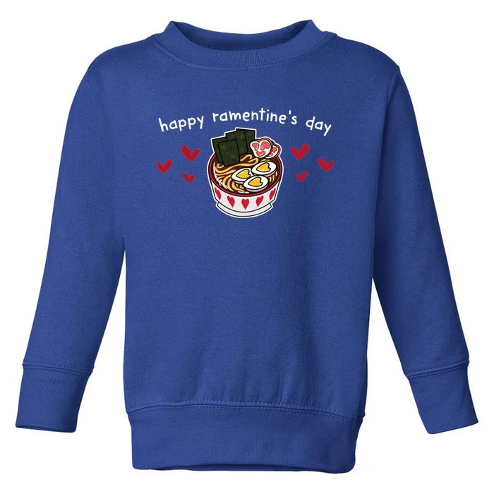 Valentine's Day Love Ra Noodle Soup Happy Ratine's Day Gift Toddler Sweatshirt