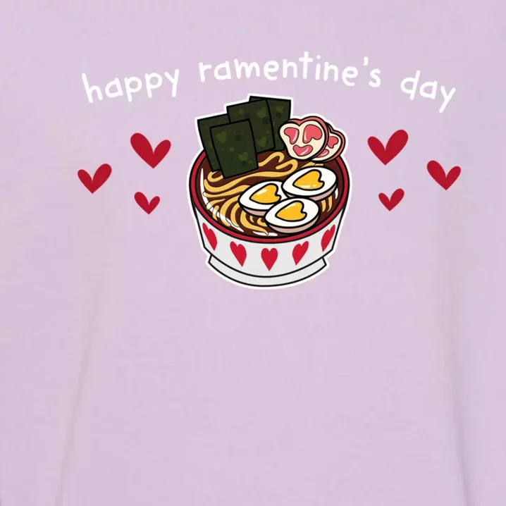 Valentine's Day Love Ra Noodle Soup Happy Ratine's Day Gift Garment-Dyed Sweatshirt