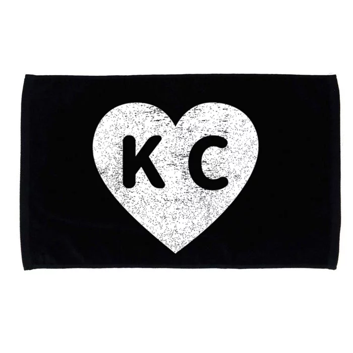 Vintage Distressed Love Kansas City KC Heart Print Microfiber Hand Towel