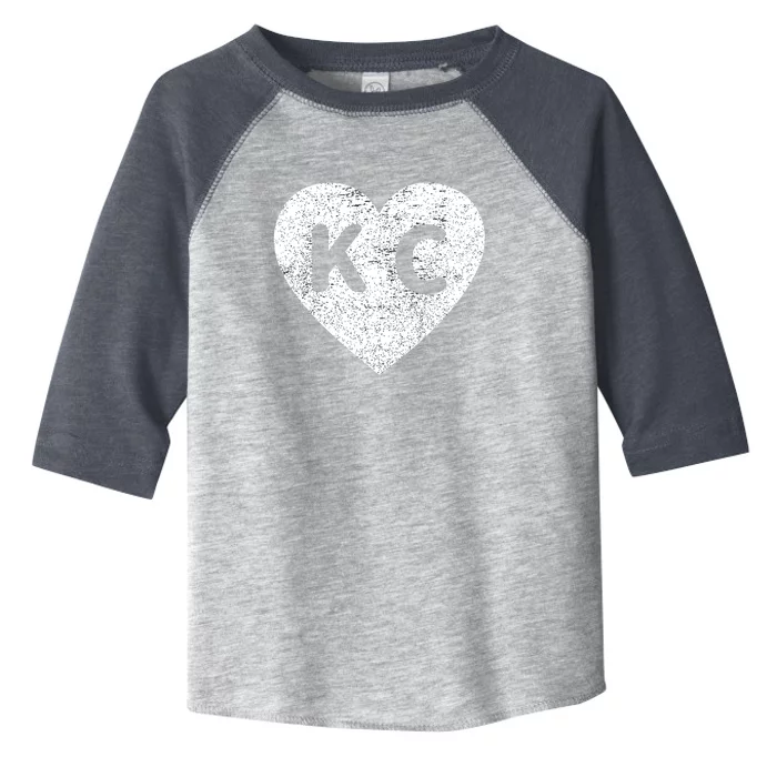 Vintage Distressed Love Kansas City KC Heart Print Toddler Fine Jersey T-Shirt