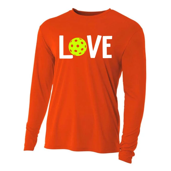 Valentine's Day Love Pickleball Gift Cooling Performance Long Sleeve Crew