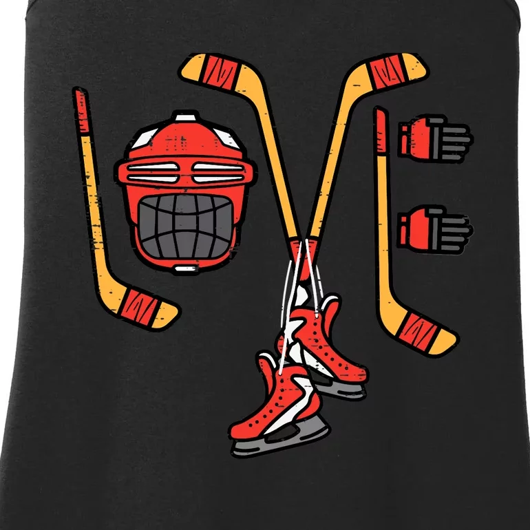 Valentines Day Love Ice Hockey Sports Goalie Ladies Essential Tank