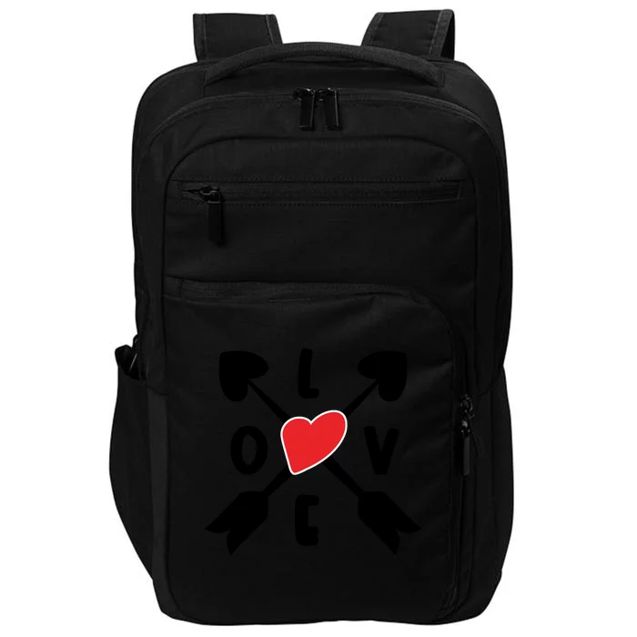 Valentines Day Love Arrows Impact Tech Backpack