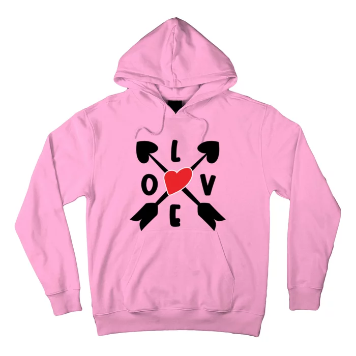 Valentines Day Love Arrows Hoodie