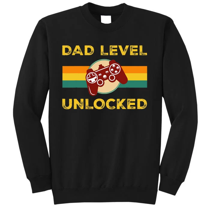 Vintage Dad Level Unlocked Gifts For Gamer Daddy Fathers Day Sweatshirt