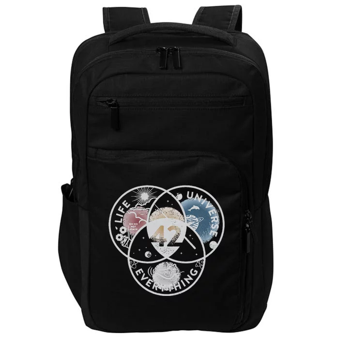 Venn Diagram Life The Universe And Everything 42 Life Impact Tech Backpack