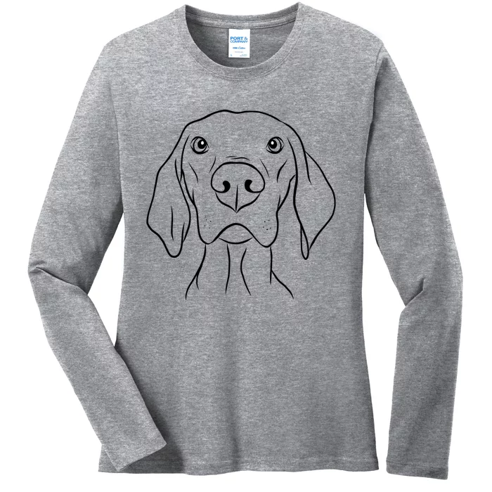 Vizsla Dog Lover Design Gift Cute Vizsla Meaningful Gift Ladies Long Sleeve Shirt