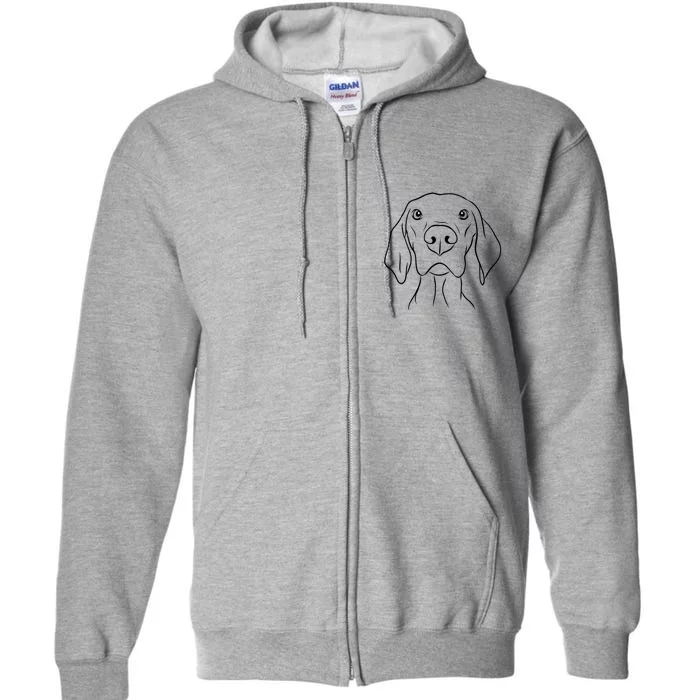 Vizsla Dog Lover Design Gift Cute Vizsla Meaningful Gift Full Zip Hoodie