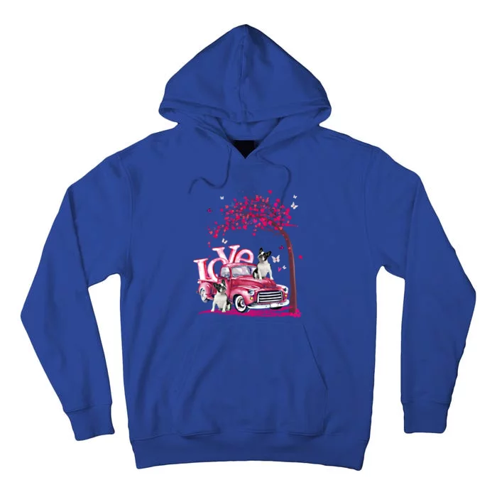 Valentines Day Love Pickup Truck French Bulldog Gift Tall Hoodie