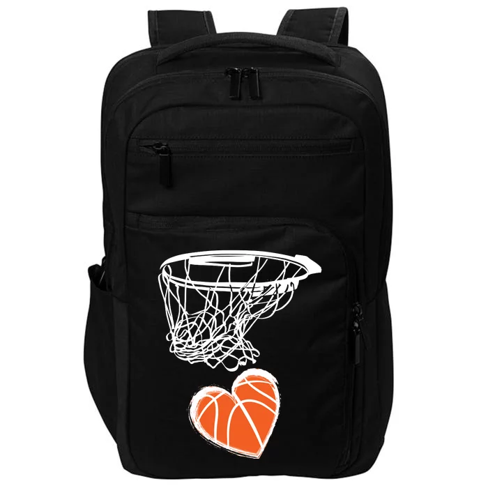 ValentineS Day Love Heart The Game Of Basketball Impact Tech Backpack