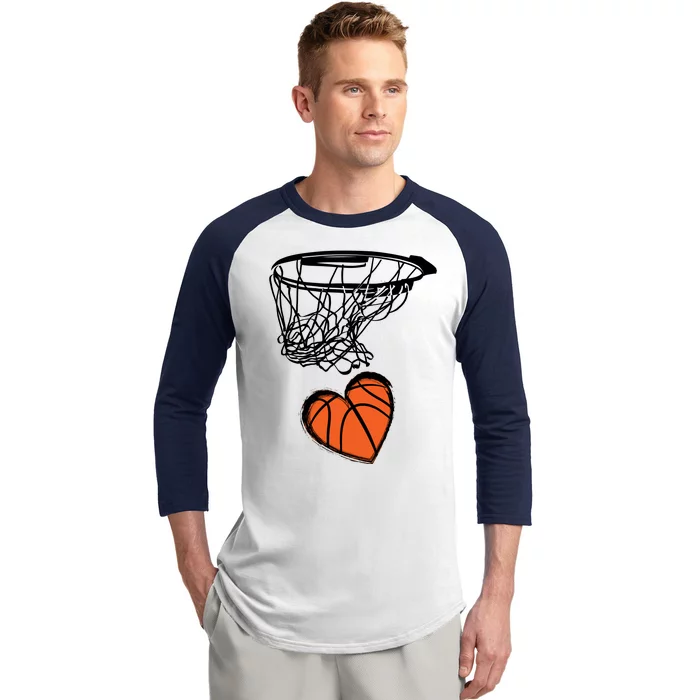 ValentineS Day Love Heart The Game Of Basketball Baseball Sleeve Shirt