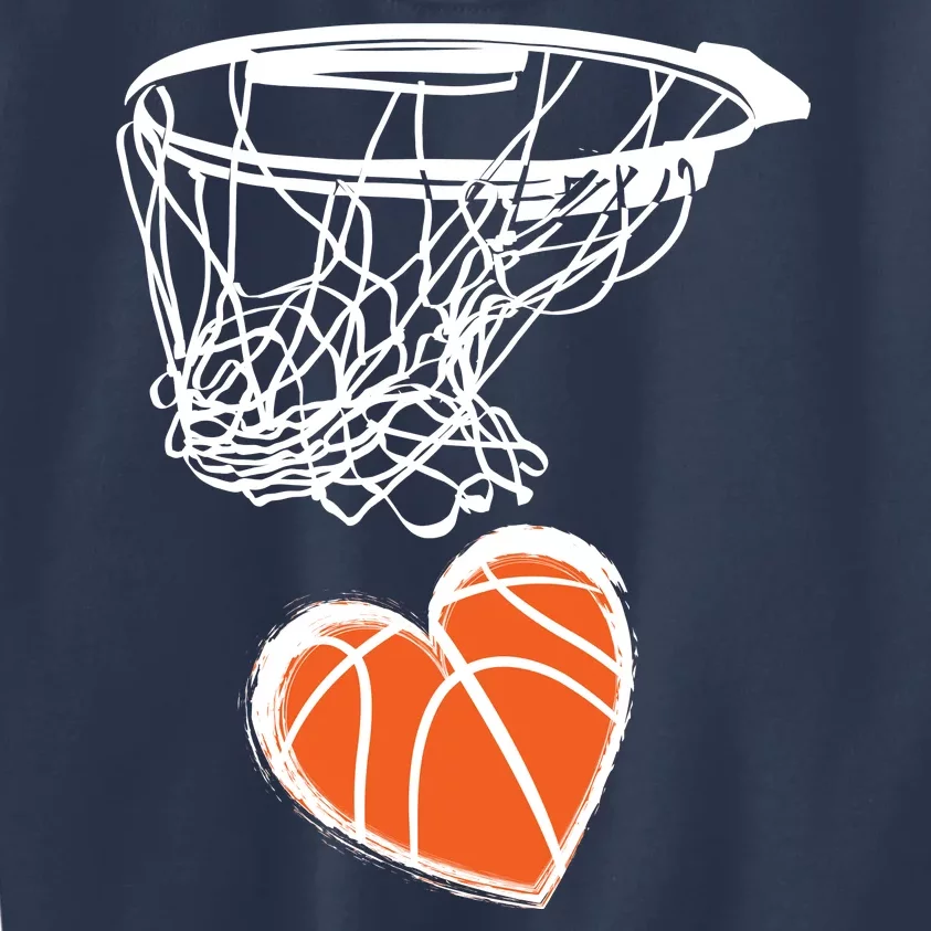 ValentineS Day Love Heart The Game Of Basketball Kids Sweatshirt