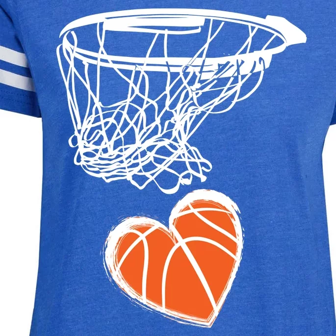 ValentineS Day Love Heart The Game Of Basketball Enza Ladies Jersey Football T-Shirt