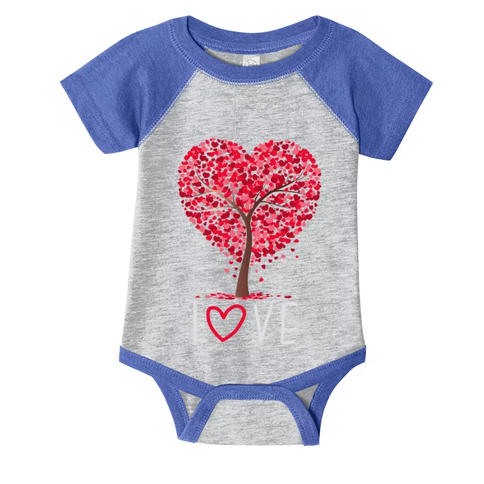 Valentines Day Love Heart Tree Matching Gift Infant Baby Jersey Bodysuit