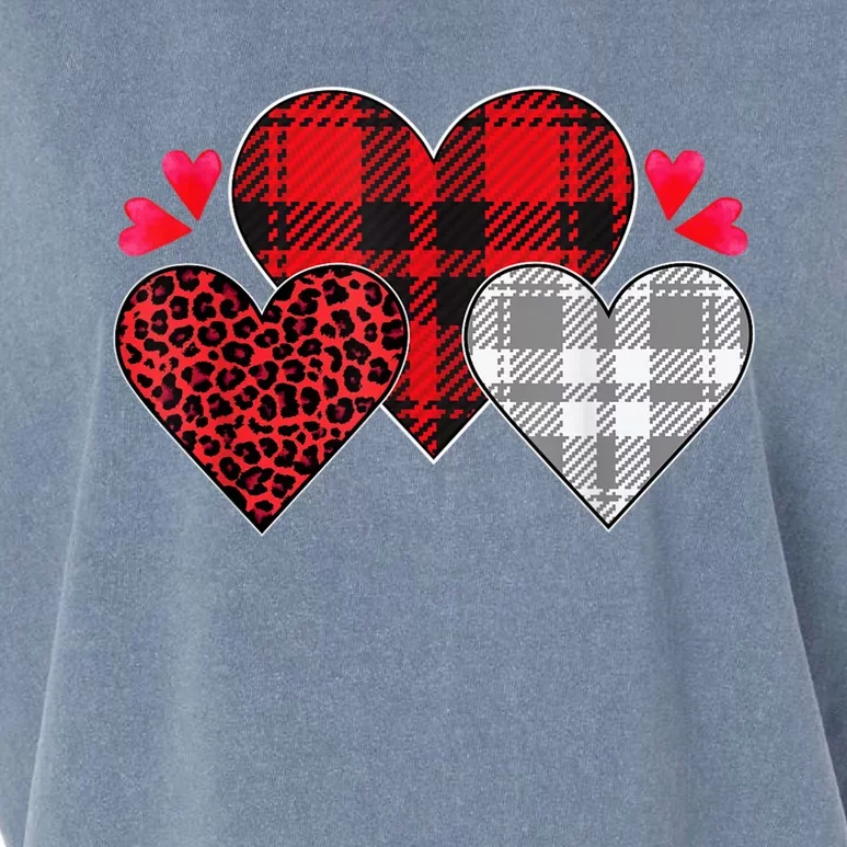 Valentines Day Love Heart Leopard Print Funny Valentines Day Garment-Dyed Women's Muscle Tee