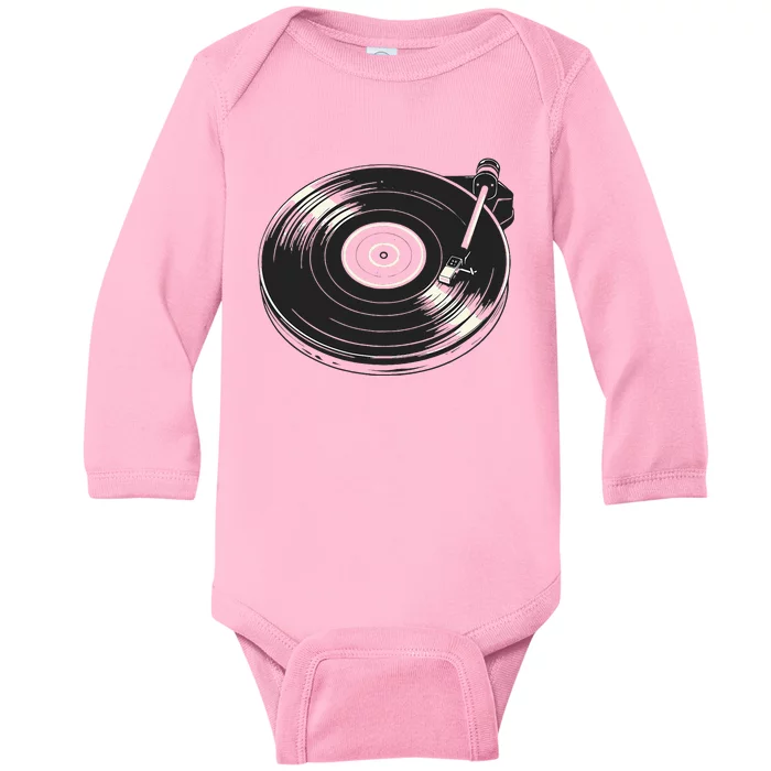 Vinyl Disc Lp Record Vinyl Baby Long Sleeve Bodysuit