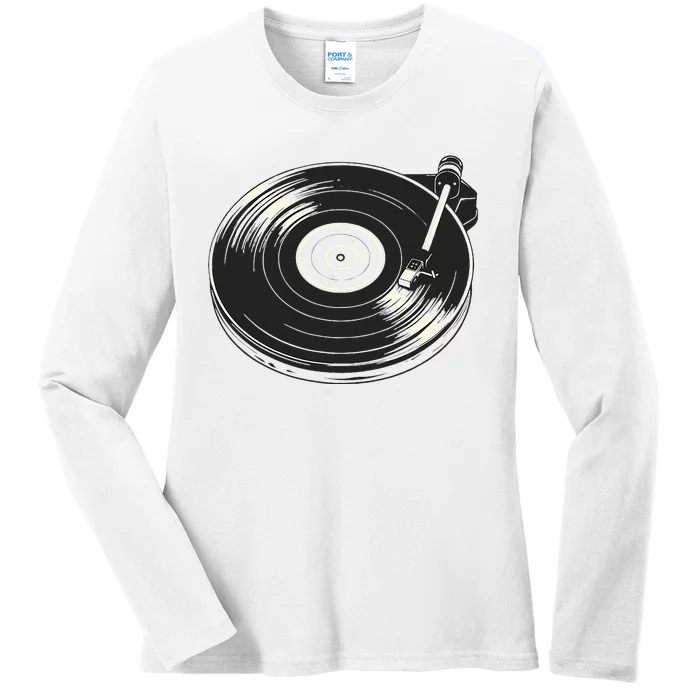 Vinyl Disc Lp Record Vinyl Ladies Long Sleeve Shirt