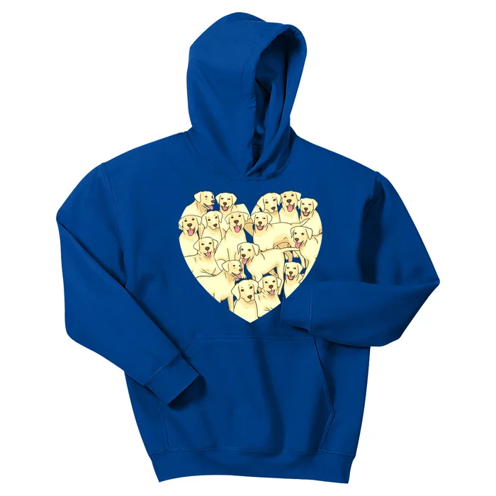 Valentine's Day Labrador Heart Funny Dog Lover Pets Love Gift Kids Hoodie