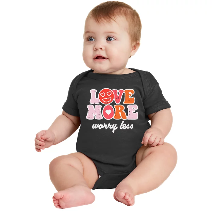 Valentines Day Love More And Smile Retro Women Baby Bodysuit